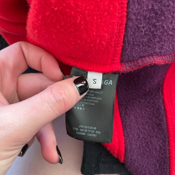Balenciaga Ski Half Zip Sweatshirt Red Cotton Embroidered BB Logo Small - Picture 5 of 16